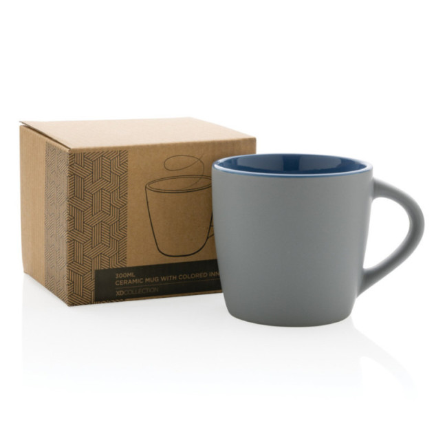 Mug publicitaire en céramique et intérieur coloré 300 ml 