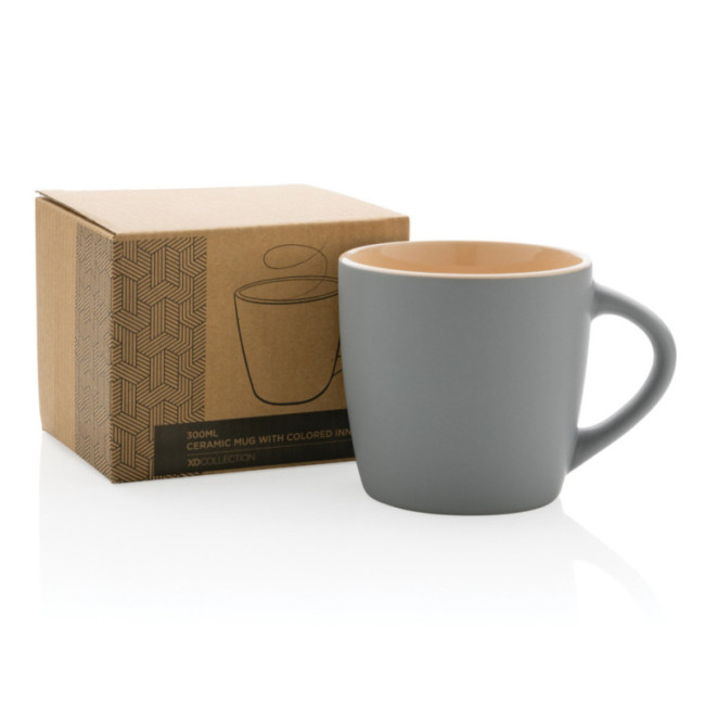 Mug publicitaire en céramique et intérieur coloré 300 ml 