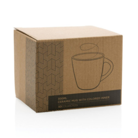 Mug publicitaire en céramique et intérieur coloré 300 ml 