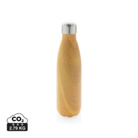 Bouteille isotherme personnalisable avec effet bois 500 ml 