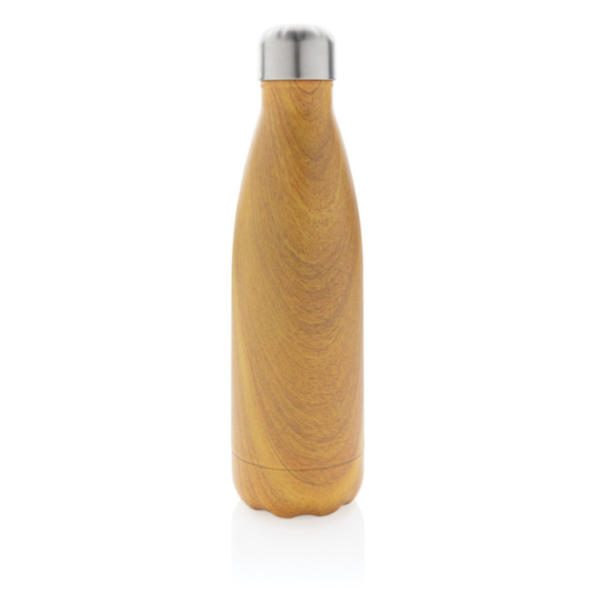 Bouteille isotherme personnalisable avec effet bois 500 ml 