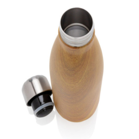 Bouteille isotherme personnalisable avec effet bois 500 ml 