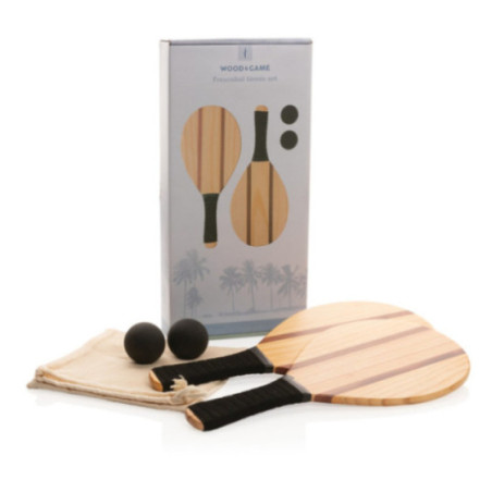 Set de raquettes en bois premium frescobol 
