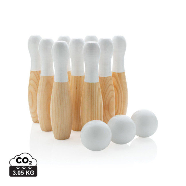 Jeu de quilles personnalisé en bois 