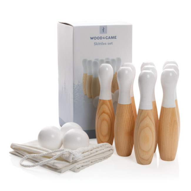 Jeu de quilles personnalisé en bois 