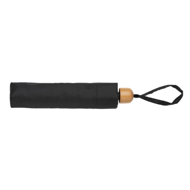 Mini Parapluie personnalisé avec poignée bambou AWARE™ Impact 20.5" 