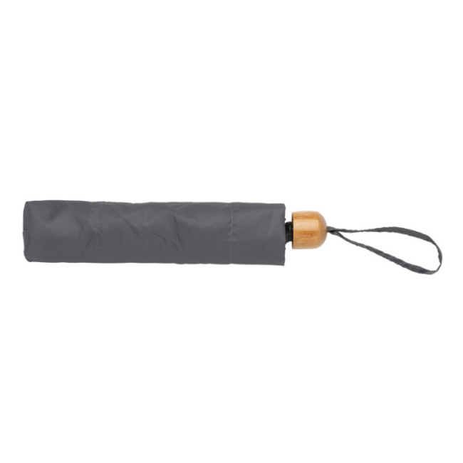 Mini Parapluie personnalisé avec poignée bambou AWARE™ Impact 20.5" 