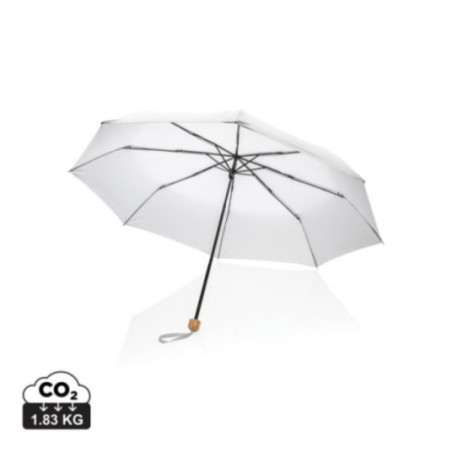 Mini Parapluie personnalisé avec poignée bambou AWARE™ Impact 20.5" 