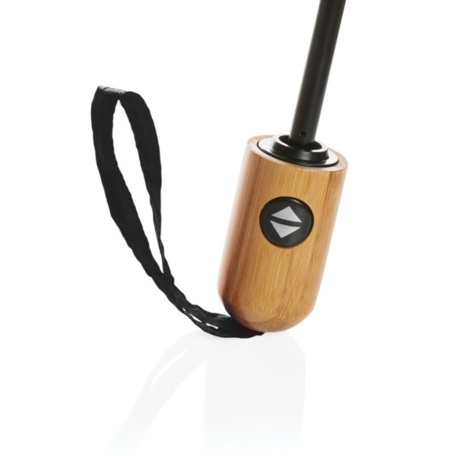 Parapluie automatique publicitaire rPET et bambou AWARE™ Impact 21" 