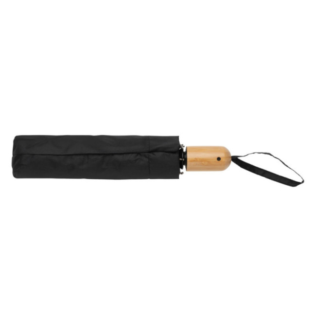 Parapluie automatique publicitaire rPET et bambou AWARE™ Impact 21" 