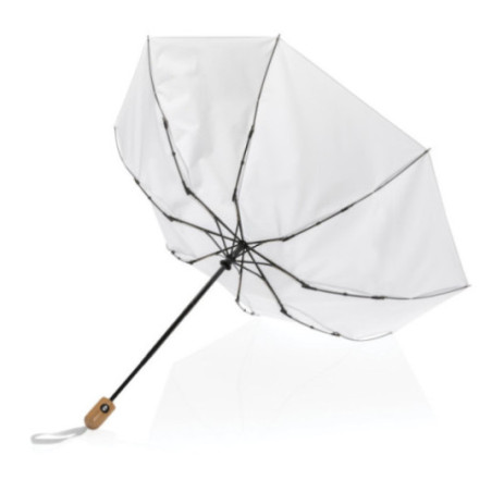 Parapluie automatique publicitaire rPET et bambou AWARE™ Impact 21" 