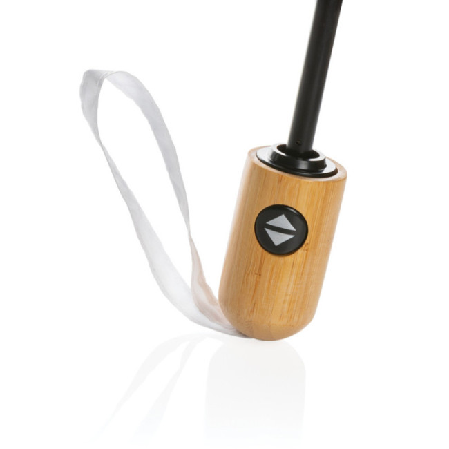 Parapluie automatique publicitaire rPET et bambou AWARE™ Impact 21" 