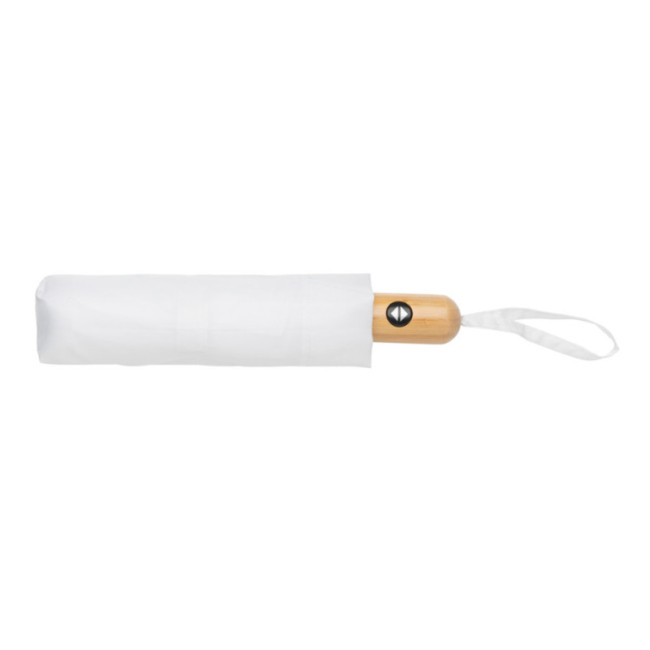 Parapluie automatique publicitaire rPET et bambou AWARE™ Impact 21" 