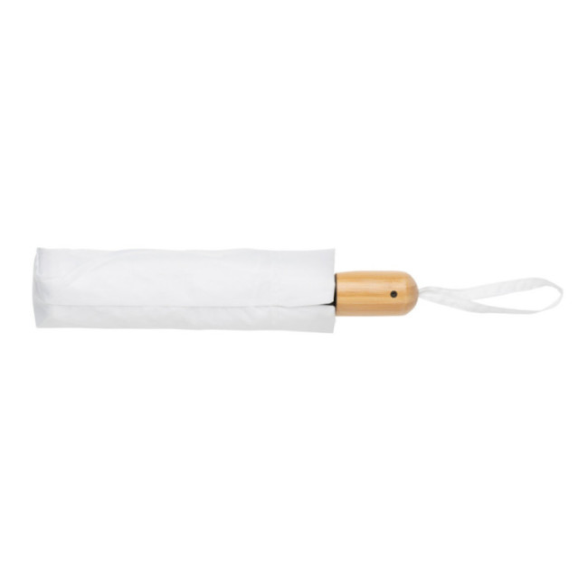 Parapluie automatique publicitaire rPET et bambou AWARE™ Impact 21" 