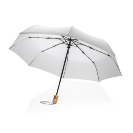 Parapluie automatique publicitaire rPET et bambou AWARE™ Impact 21" 