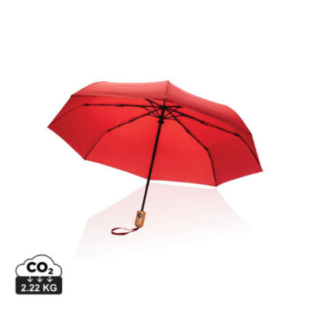 Parapluie automatique publicitaire rPET et bambou AWARE™ Impact 21" 