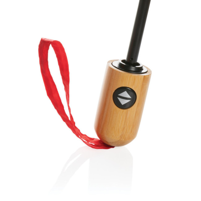 Parapluie automatique publicitaire rPET et bambou AWARE™ Impact 21" 