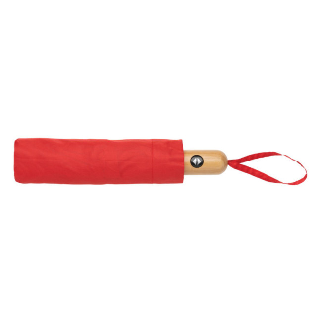 Parapluie automatique publicitaire rPET et bambou AWARE™ Impact 21" 