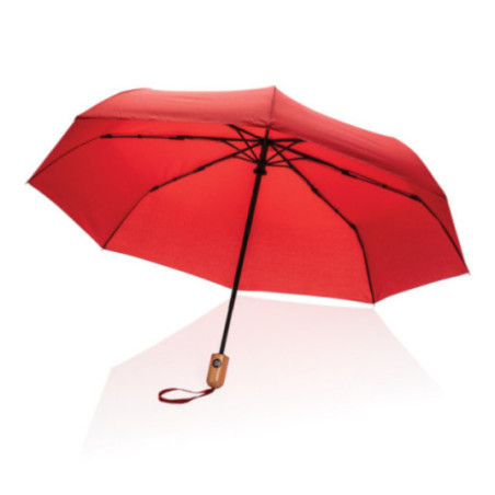 Parapluie automatique publicitaire rPET et bambou AWARE™ Impact 21" 