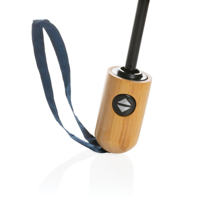 Parapluie automatique publicitaire rPET et bambou AWARE™ Impact 21" 
