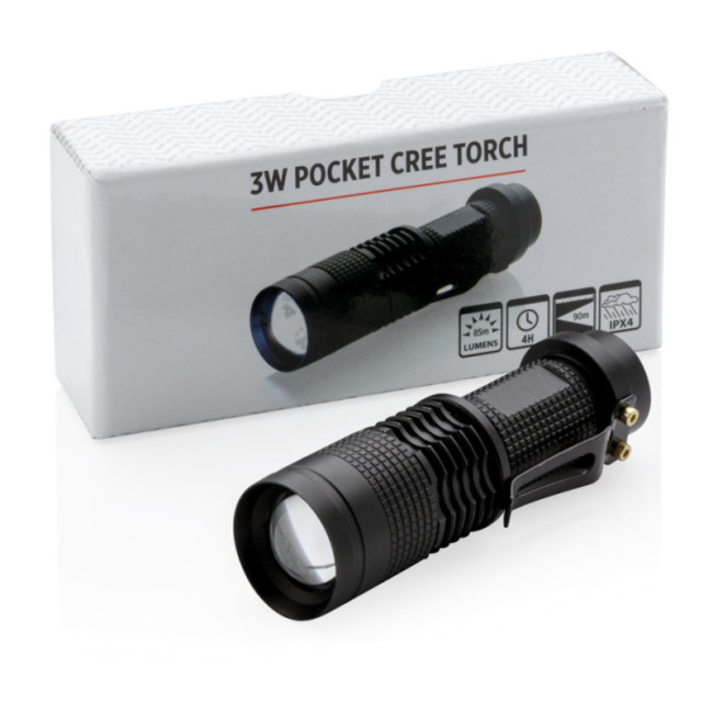 Lampe torche de poche publicitaire CREE 3W 