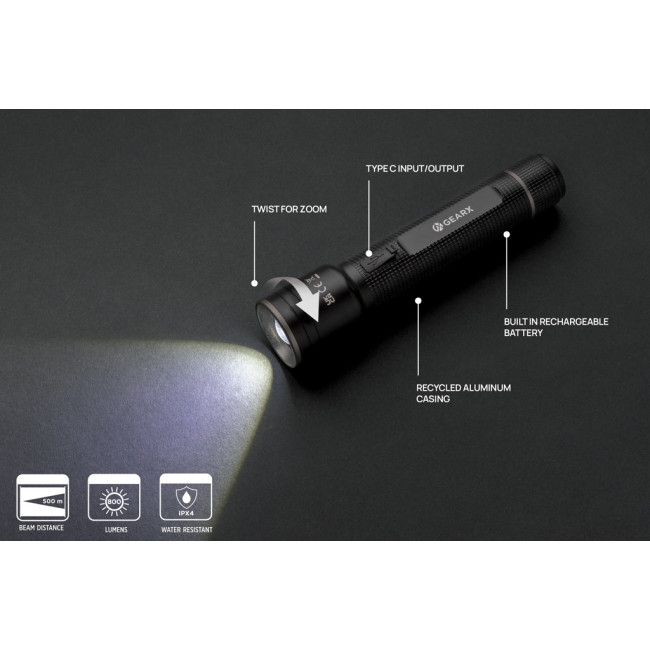Lampe torche personnalisée rechargeable Gear X 10W 
