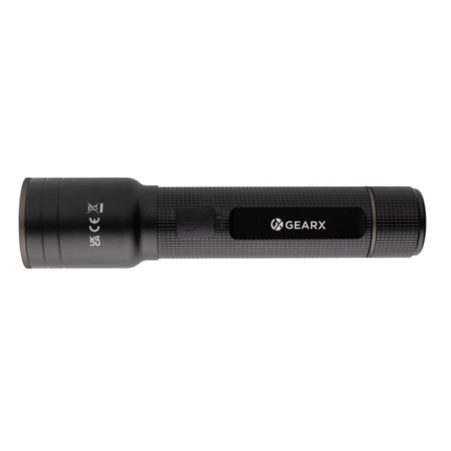 Lampe de poche personnalisée en aluminium recyclé Gear X 