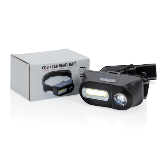 Lampe frontale personnalisée avec LED et COB 