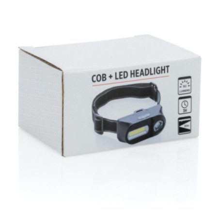 Lampe frontale personnalisée avec LED et COB 