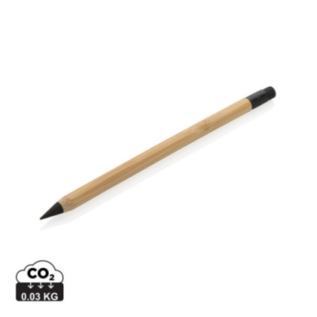 Crayon infini personnalisé en bambou avec gomme 