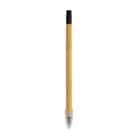 Crayon infini personnalisé en bambou avec gomme 
