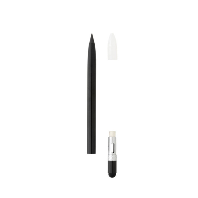 Crayon infini publicitaire en aluminium avec gomme 