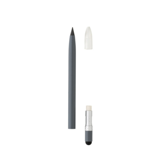 Crayon infini publicitaire en aluminium avec gomme 