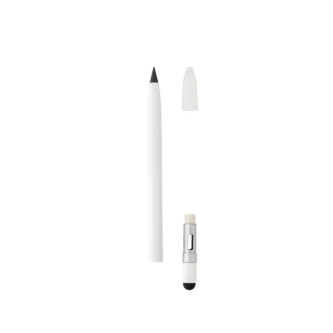 Crayon infini publicitaire en aluminium avec gomme 
