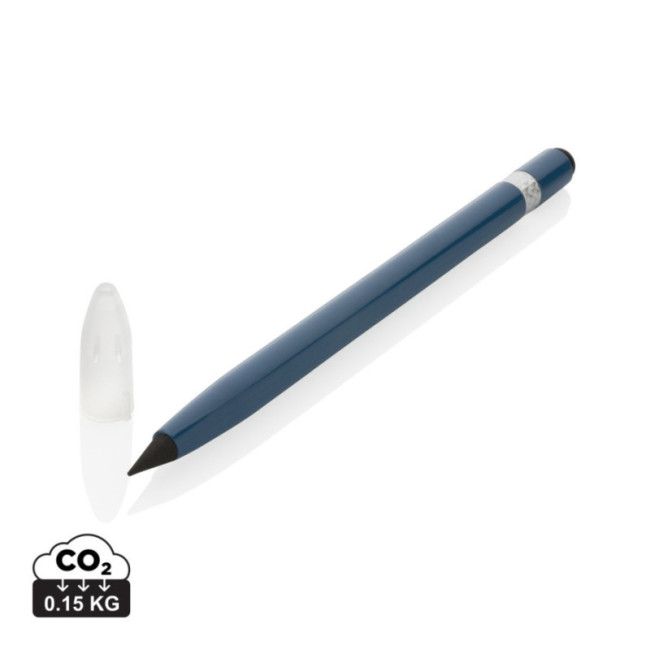 Crayon infini publicitaire en aluminium avec gomme 