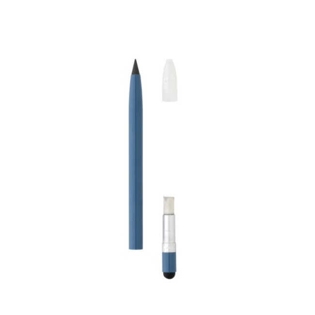 Crayon infini publicitaire en aluminium avec gomme 