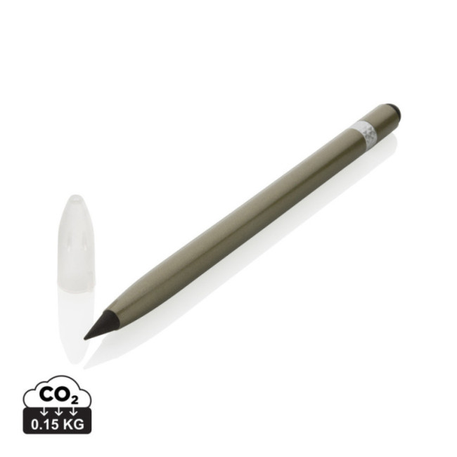 Crayon infini publicitaire en aluminium avec gomme 