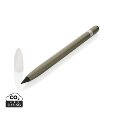 Crayon infini publicitaire en aluminium avec gomme 