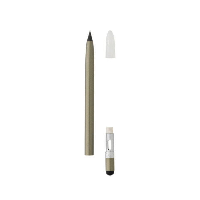 Crayon infini publicitaire en aluminium avec gomme 