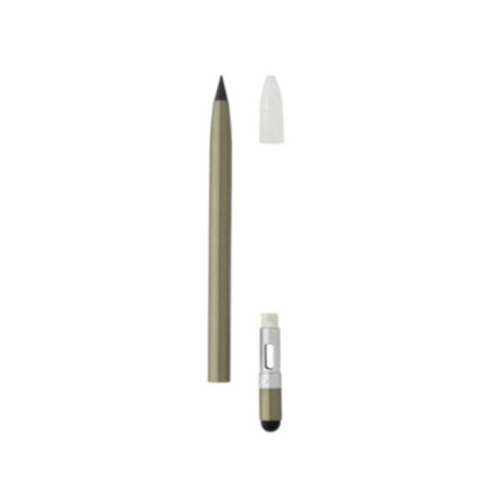 Crayon infini publicitaire en aluminium avec gomme 