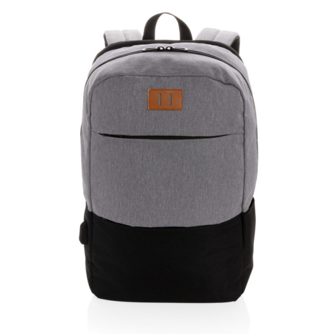 Sac à dos ordinateur personnalisable avec USB et anti RFID 15,6" 