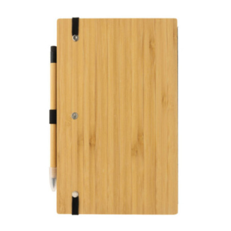 Set publicitaire avec carnet et crayon infini en bambou 