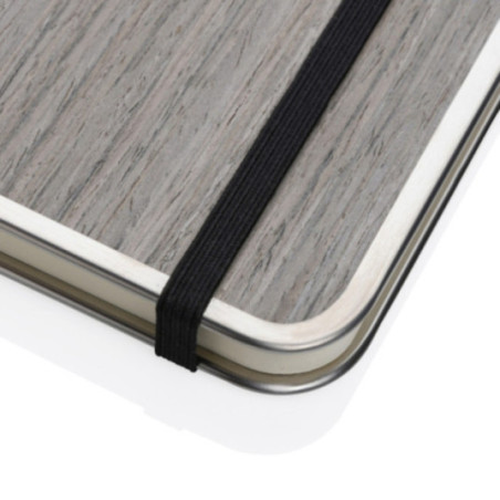 Carnet A5 personnalisé couverture imprimé bois Treeline 