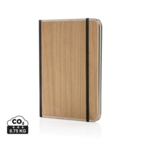 Carnet A5 personnalisé couverture imprimé bois Treeline 
