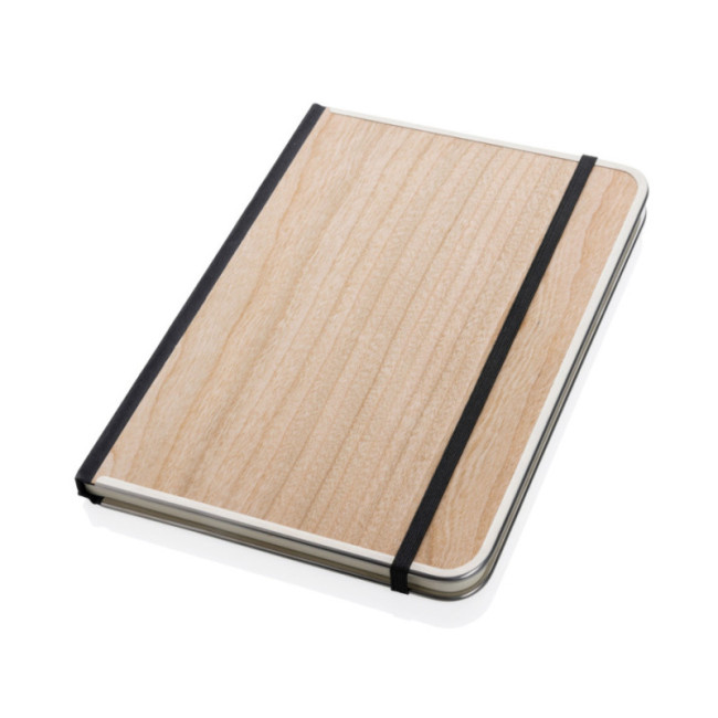 Carnet A5 personnalisé couverture imprimé bois Treeline 