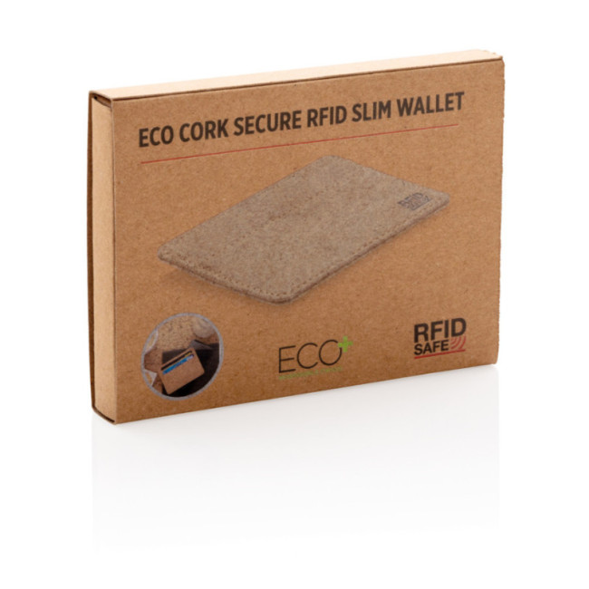 Porte-cartes anti RFID personnalisé en liège 