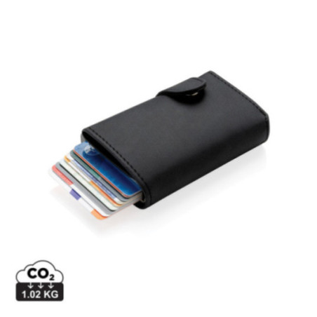 Porte-cartes anti RFID personnalisé en aluminium et PU 
