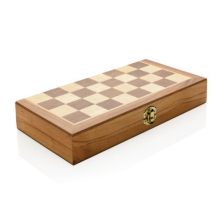 Jeu d'échecs pliable personnalisé en bois 