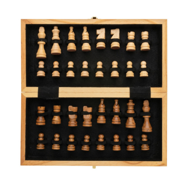 Jeu d'échecs pliable personnalisé en bois 