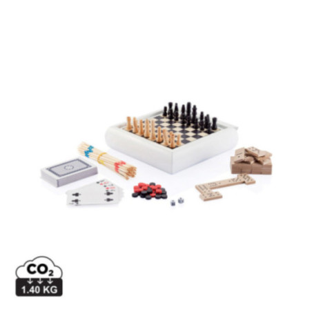 Set publicitaire de jeux 5 en 1 en bois 
